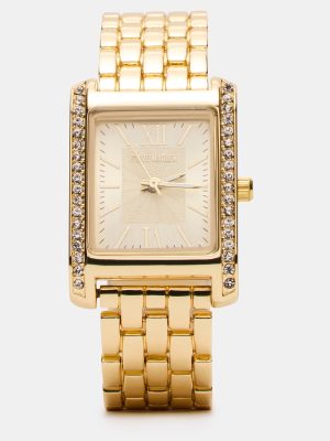 WOMEN'S SQUARE STAINLESS STEEL WATCH GOLD
