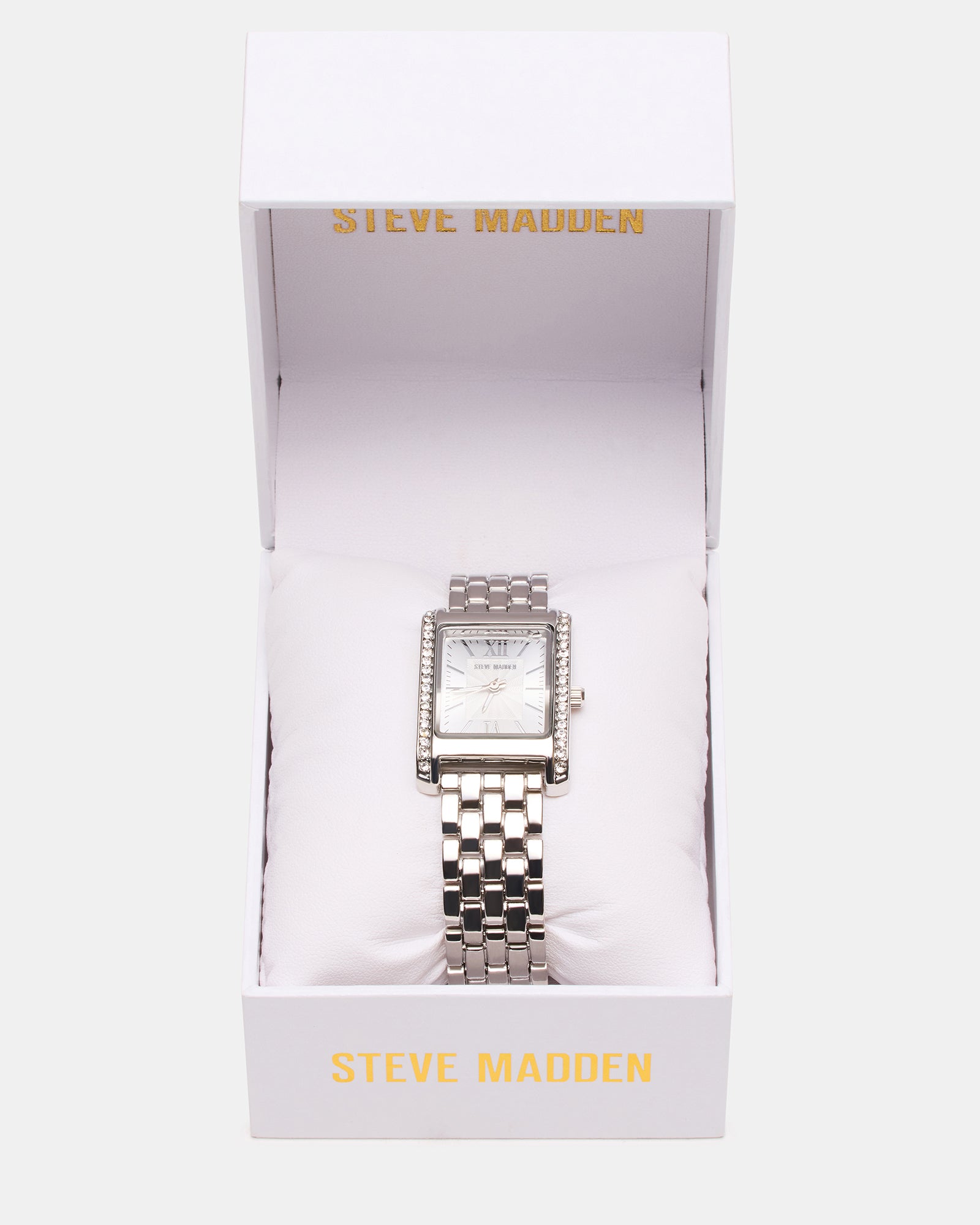 WOMEN'S SQUARE STAINLESS STEEL WATCH SILVER - Image 3