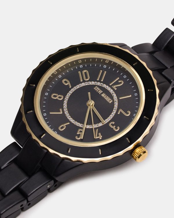 WOMEN'S STAINLESS STEEL WATCH BLACK - Image 2