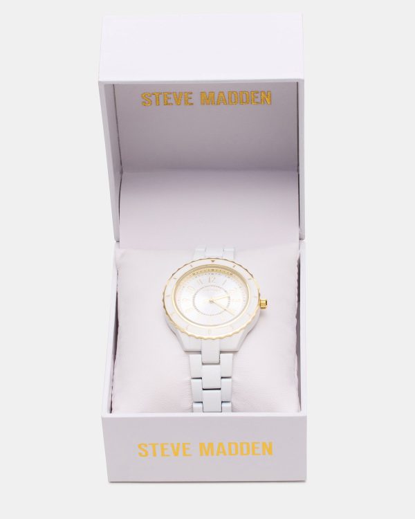 WOMEN'S STAINLESS STEEL WATCH WHITE - Image 3