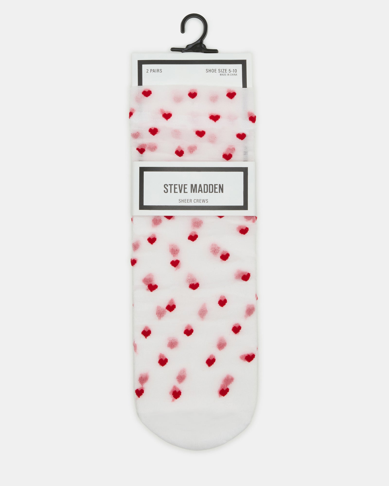2 PACK HEART SOCKS SHEER WHITE - Image 4