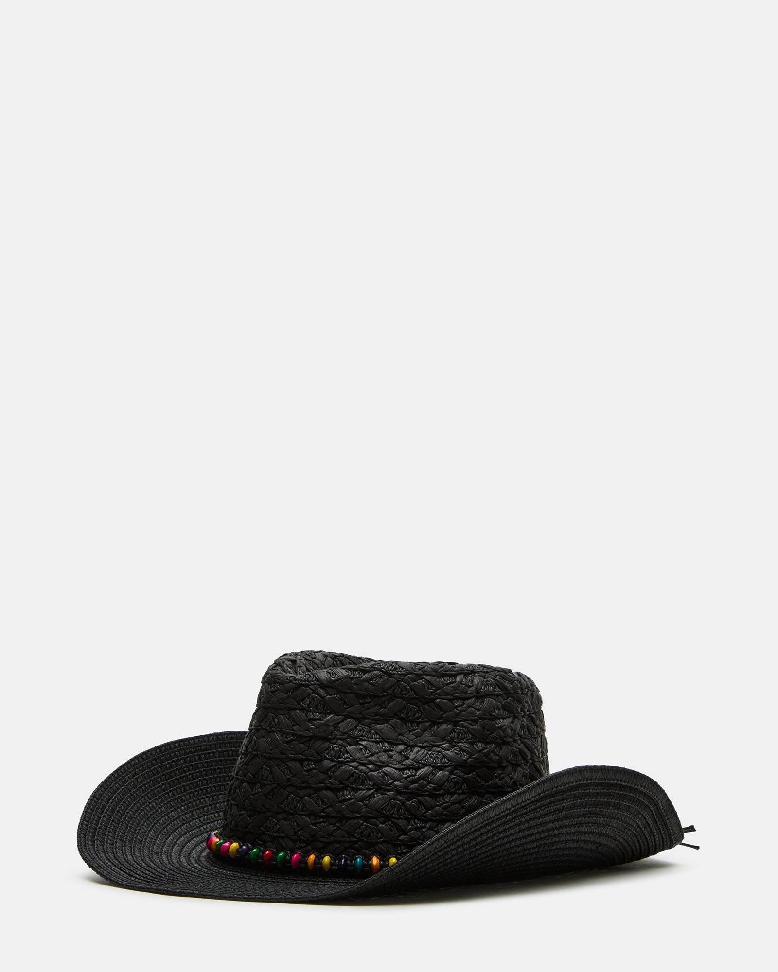 BEADED TRIM WESTERN HAT BLACK - Image 2