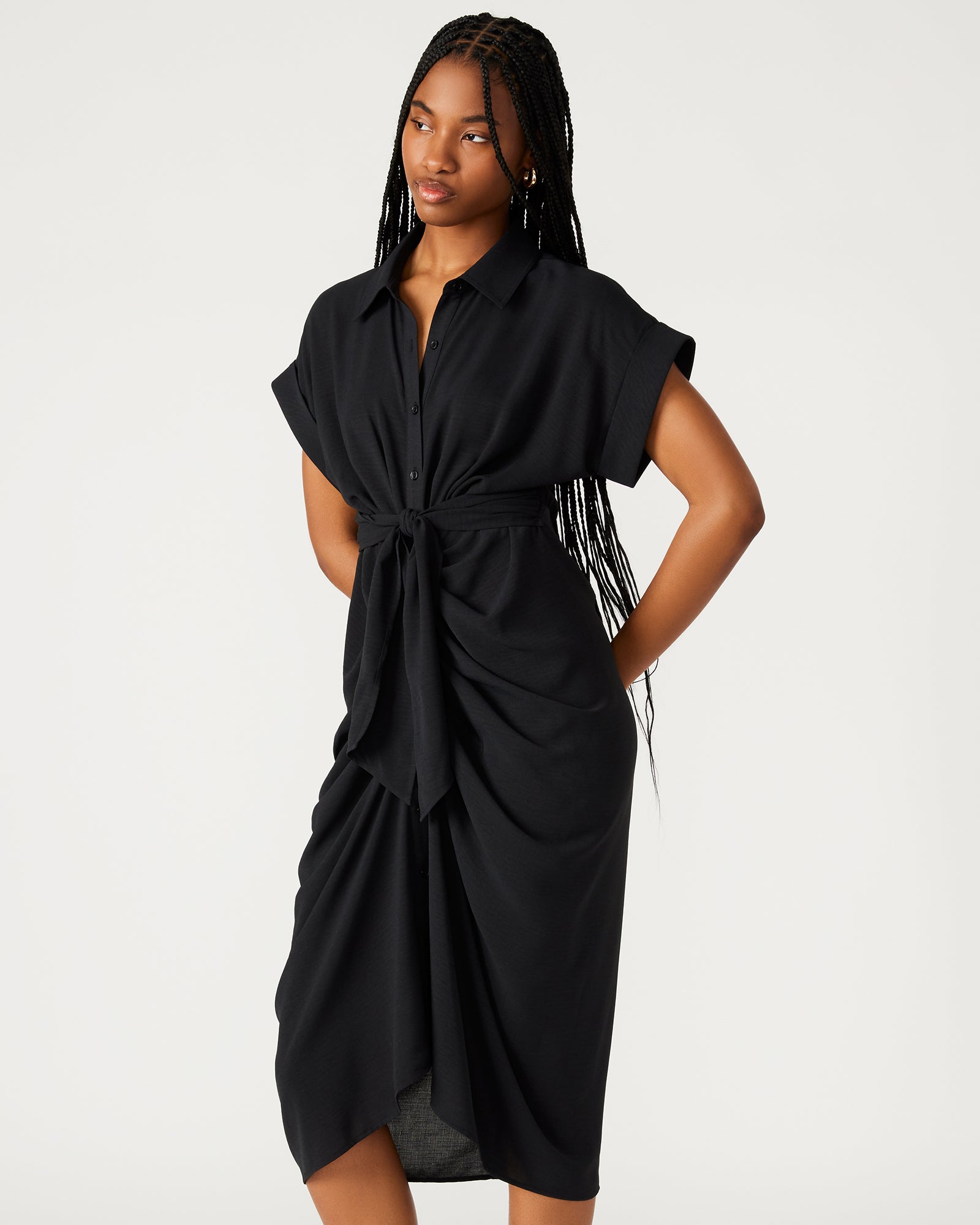TORI KNIT DRESS BLACK - Image 3