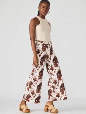 HARLI JEAN BROWN COW PRINT