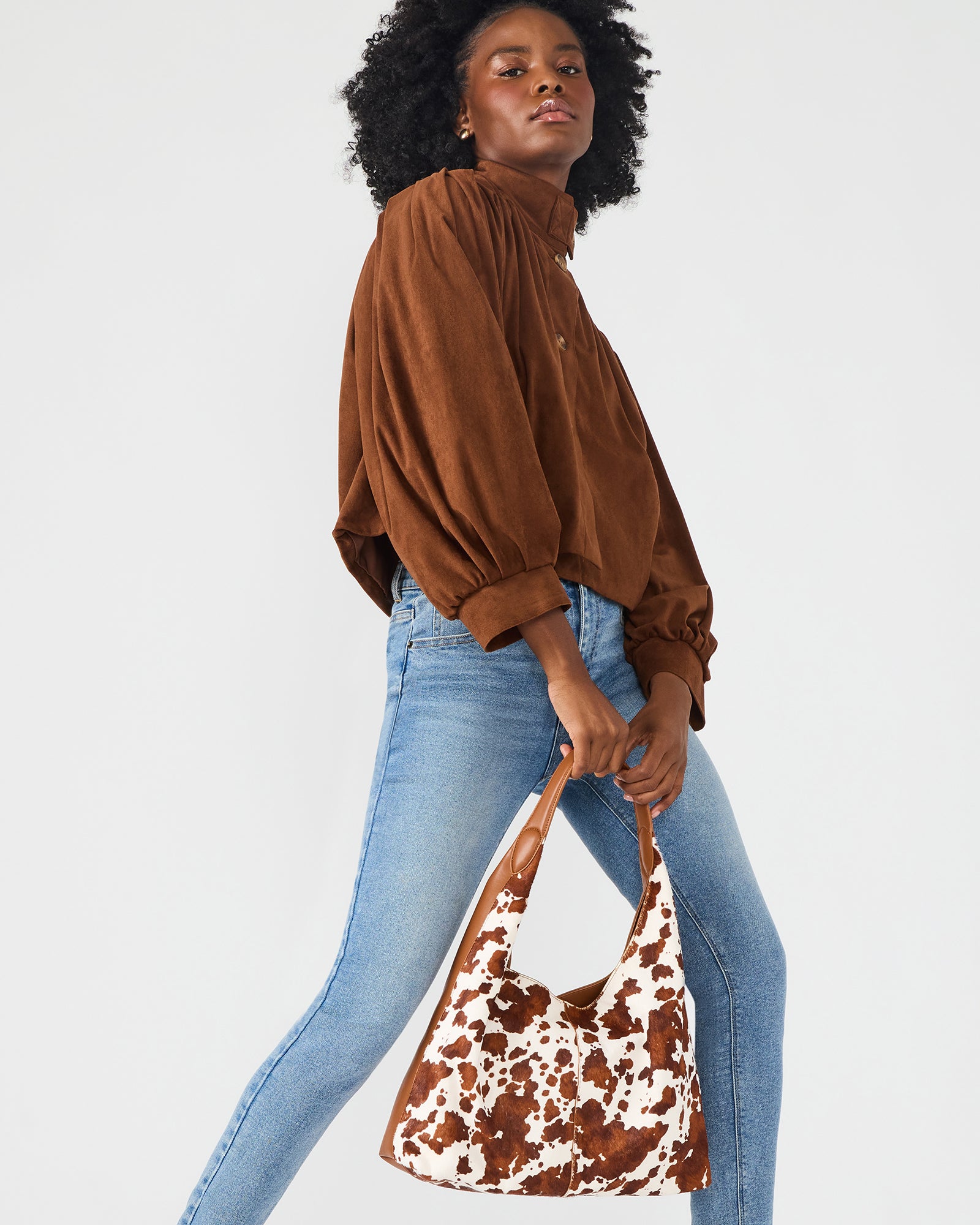 FARA BAG BROWN COW PRINT - Image 2