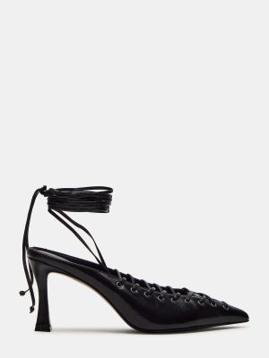 LACELLE BLACK LEATHER