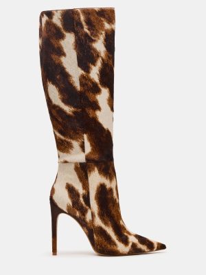 NITRO BROWN COW PRINT WIDE CALF