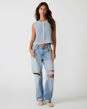 Annya Sweater Vest Blue Ice
