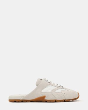 Aziel Mule White Suede