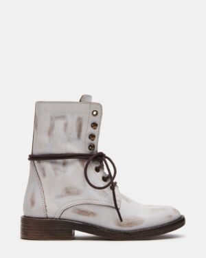 Devie White Leather